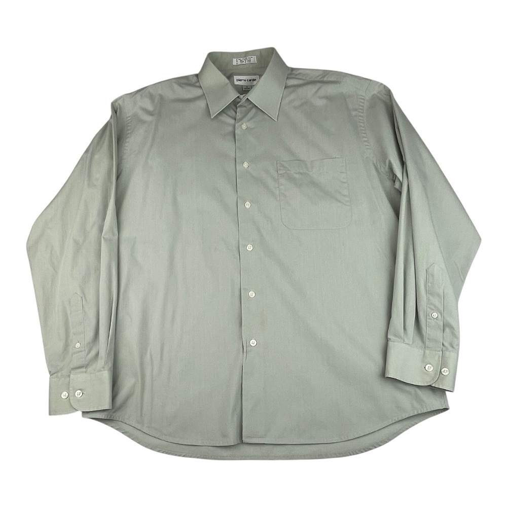Pierre Cardin Button Down Long Sleeve Dress Shirt Size 17